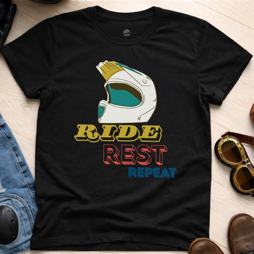 RIDE REST REPEAT Cotton T-shirt
