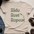 RIDE REST REPEAT Soft Cotton T-shirt