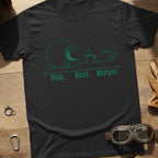 RIDE REST REPEAT in Green Print Cotton T-shirt