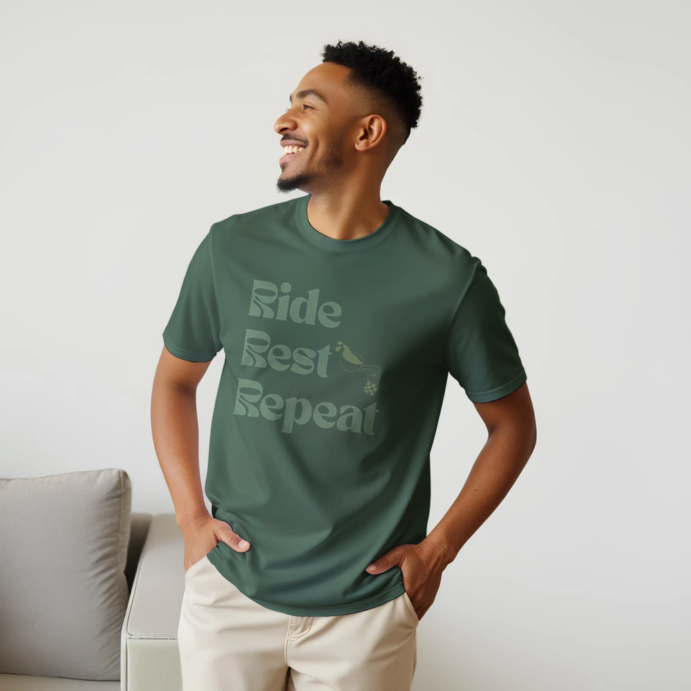 RIDE REST REPEAT Soft Cotton T-shirt