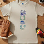 RIDE BREW in Colour Print Cotton T-shirt